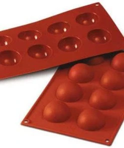 Null Silikonform, Backform, Halbkreis 50 Mm, Silikomart