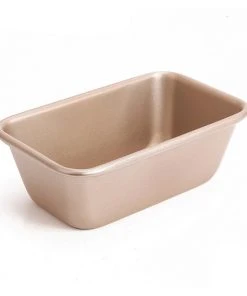 Null CHEFMADE | 18cm Kastenform Klein | 185x115x65mm | Champagnergold | Antihaft- & Silikonbeschichtet| Brotbackform| Hefezopf Form| Brotform| Rechteckform