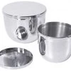 2x Contacto Cassata-Eisform Mit Deckel, Edelstahl, Portionsgröße: 1 L, Durchmesser Maximal: 12,5 Cm, Höhe: 10 Cm