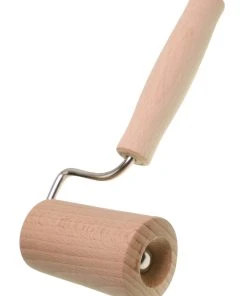 FACKELMANN 31063 Nature Teigroller | Buche, Stahl Vernickelt | 170x80x40mm