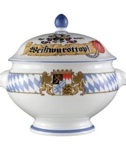 Esmeyer 1 X Seltmann Terrine Löwenkopf Mit Deckel 3,00 L, Form: Compact, Dekor: 27110 Bayern