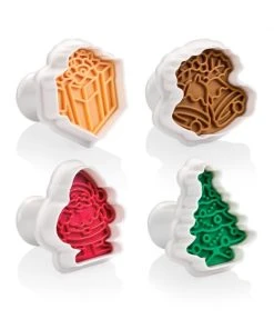 Null Tescoma Ausstecher Mit Stempel Für Kekse Plätzchen Weihnachten 4er Set Keksform