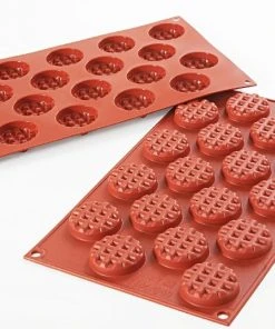 Esmeyer 1 X SCHNEIDER Silikonbackform - Waffel Rund 40 X 12 Mm