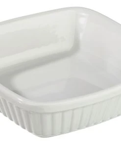 Metro-professional METRO Professional Quadratische Auflaufform, Steingut, 15.5 X 15.5 X 4.5 Cm, Weiß