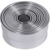 2x Contacto Ausstechsatz, Rund, Glatt 12-teilig, Edelstahl Durchmesser: 2,5 Cm - 10,5 Cm, Höhe: 5 Cm