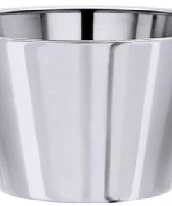 Contacto 4x Dariol-/ Becherförmchen Aus Edelstahl 18/10, Seidenmatt Poliert, Mit Glattem, Flachem