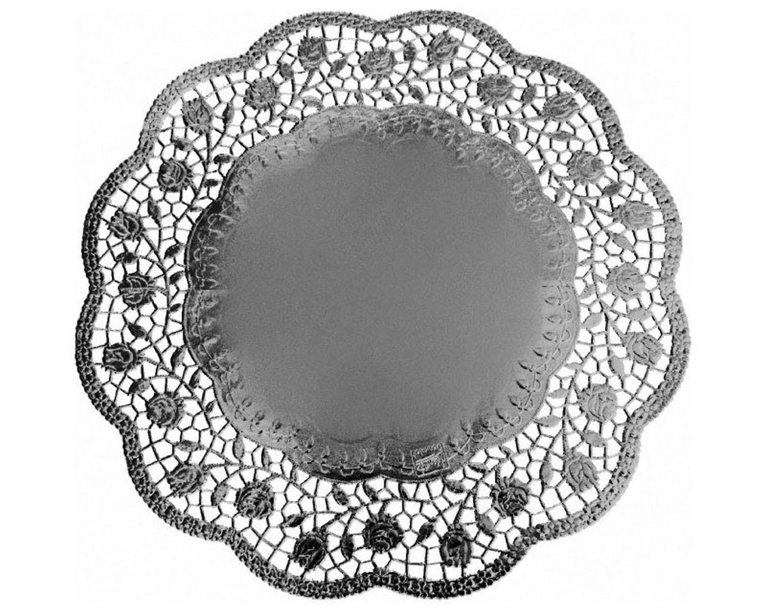 1-pack 16x Deko-Tortenspitzen Rund Silber O 32 Cm 3 1-pack 16x Deko-Tortenspitzen Rund Silber O 32 Cm – Bild 3