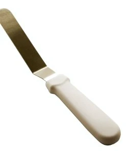 Airbrush-city Tortenheber/ Tortenmesser/ Winkelpalette Aus Edelstahl - 15 Cm Weißer Griff