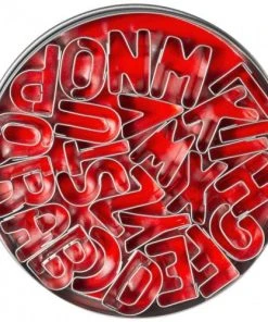 2x Contacto Ausstechformen Buchstaben, Weißblech, 26 Buchstaben, Länge: 25 Mm, Höhe: 20 Mm