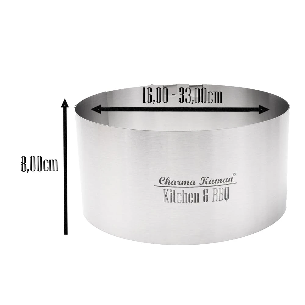 Null Charma Kaman Premium Verstellbarer Kuchenring/Kuchenrahmen Ø 16-33cm 5 Null Charma Kaman Premium Verstellbarer Kuchenring/Kuchenrahmen Ø 16-33cm – Bild 5