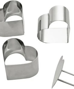 Esmeyer 1 X SCHNEIDER Schaumspeiseringe-Set / Herz Edelstahl Ø 75 Mm