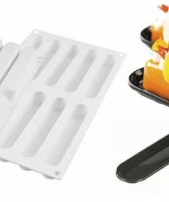 Null Dessertset Eclair, Silikonform, Silikomart, 13 X 2,5 X 2,5 Cm