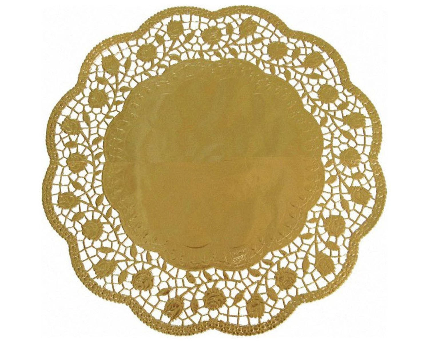 1-pack 16x Deko-Tortenspitzen Rund Gold O 36 Cm 4 1-pack 16x Deko-Tortenspitzen Rund Gold O 36 Cm – Bild 4